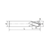 Solid carbide milling Ball nose cutter High-performance machining TM-4BL - Makotools Industrial Supply Tools for Metal Cutting